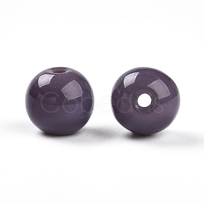 Opaque Solid Color Glass Beads GLAA-N007-8mm-A07-1