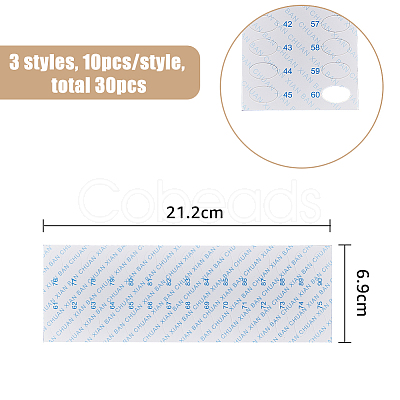 SUPERFINDINGS 30Pcs 3 Style 30 Position Paper Embroidery Floss Organizer Cross Stitch Plate FIND-FH0006-40-1