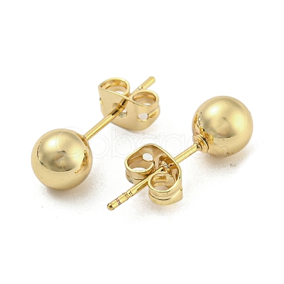 Brass Ear Studs EJEW-P261-01B-G-1