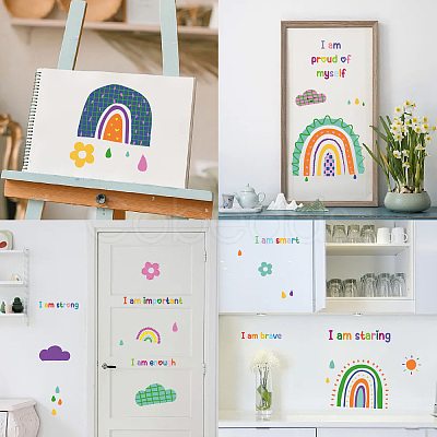 8 Sheets 8 Styles PVC Waterproof Wall Stickers DIY-WH0345-209-1