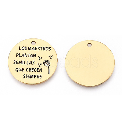 201 Stainless Steel Pendants STAS-T064-37G-34-1