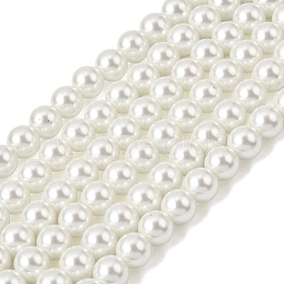 Eco-Friendly Dyed Glass Pearl Round Beads Strands HY-A008-8mm-RB001-1
