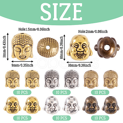 Tibetan Style Alloy Beads TIBEB-CD0001-03-1