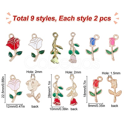 Alloy Enamel Pendants PALLOY-SC0002-76-1