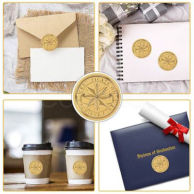 Plastic Self Adhesive Gold Foil Embossed Stickers DIY-WH0575-065-1