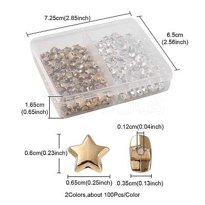 200Pcs 2 Colors CCB Plastic Beads CCB-YW0001-13-1