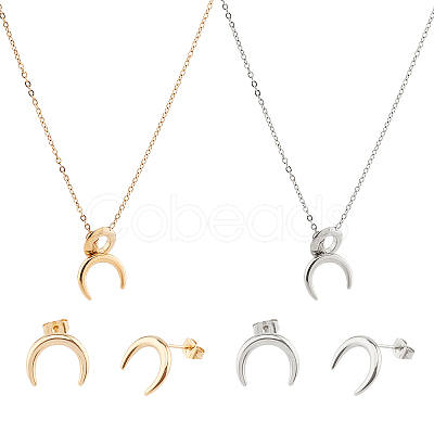 304 Stainless Steel Jeweley Sets SJEW-UN0001-02-1