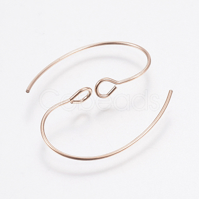 Ion Plating(IP) 304 Stainless Steel Earring Hooks X-STAS-F148-05RG-1