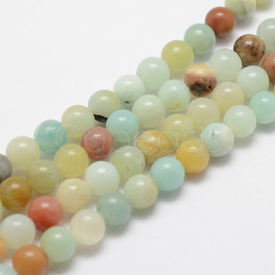 Natural Flower Amazonite Beads Strands X-G-F415-4mm-1