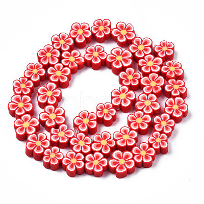 Handmade Polymer Clay Bead Strands CLAY-N011-48A-1