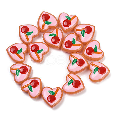 Handmade Heart Lampwork Beads Strands LAMP-P069-04B-05-1