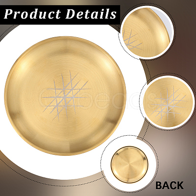 Stainless Steel Candlestick Tray AJEW-WH20019-90A-1