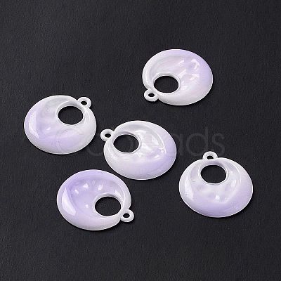 Gradient Spray Painted Alloy Pendants FIND-E026-01-1