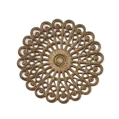 Tibetan Style Brass Filigree Joiners Links FIND-TAC0002-037AB-1