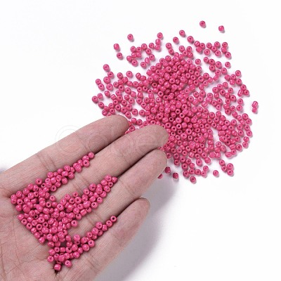 Baking Paint Glass Seed Beads SEED-US0003-3mm-K5-1