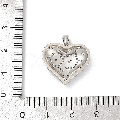Brass Micro Pave Clear Cubic Zirconia Pendants KK-R221-01P-02-1