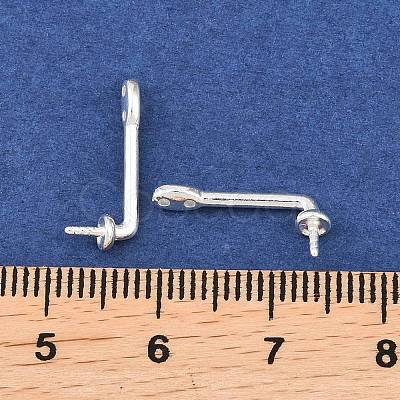 Brass Stud Earring Findings KK-C163-04S-1