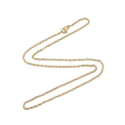 304 Stainless Steel Cable Chains Necklace for Men Women NJEW-N050-A02-G20-1