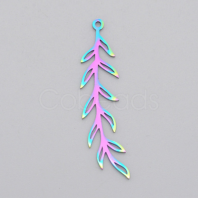 Ion Plating(IP) 201 Stainless Steel Pendants STAS-S105-LA538-1