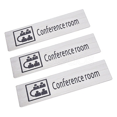 430 Stainless Steel Sign Stickers STAS-GF0001-06B-1