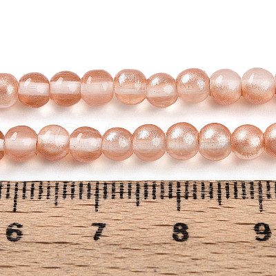 Baking Paint Transparent Glass Beads Strands DGLA-N011-4mm-04-1