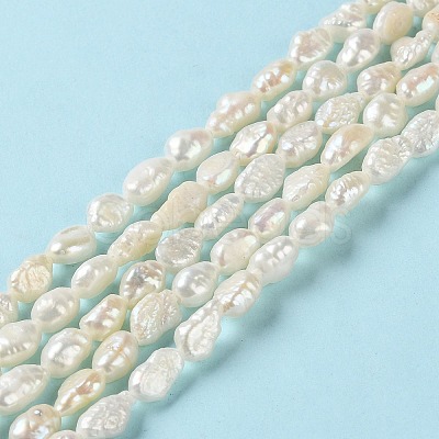 Natural Keshi Pearl Beads Strands PEAR-E018-66-1