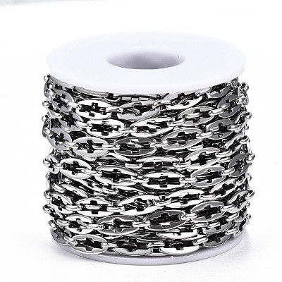 Tarnish Resistant 304 Stainless Steel Link Chains CHS-T003-16P-NF-1