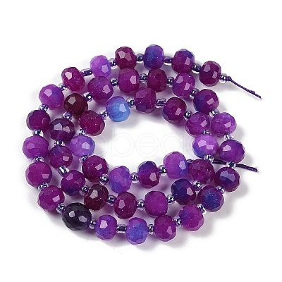 Natural Dyed White Jade Beads Strands G-H057-A22-05-1