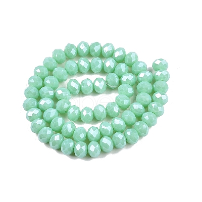 Electroplate Glass Beads Strands EGLA-A044-P8mm-A14-1