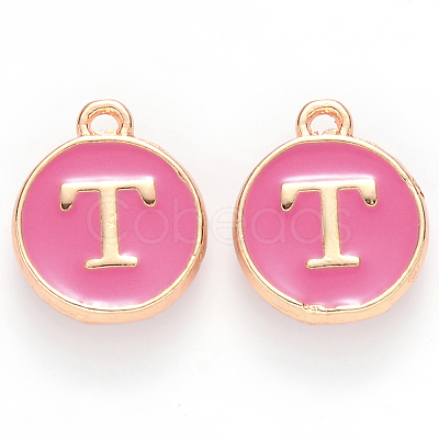 Golden Plated Alloy Enamel Charms X-ENAM-S118-08T-1