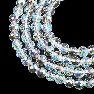 Electroplate Transparent Glass Beads EGLA-B013-02A-AB19-1
