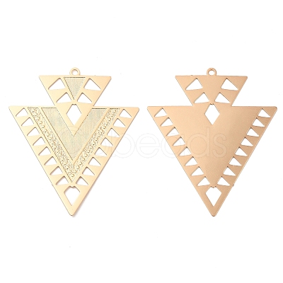 Long-Lasting Plated Brass Filigree Pendants KK-K336-37KCG-1