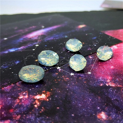 Transparent Pointed Back Resin Rhinestone Cabochons CRES-WH0002-08B-1