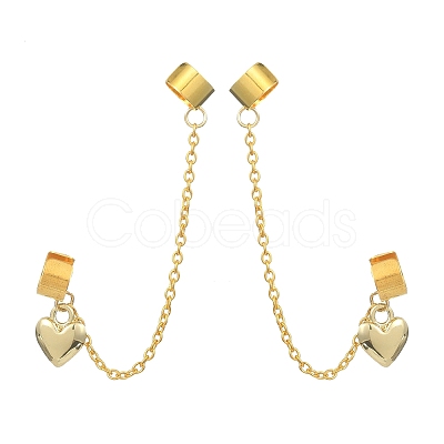 Brass Cuff Earrings EJEW-JE05407-01-1