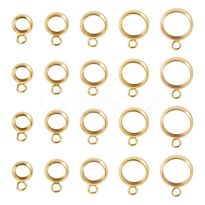 20Pcs 5 Styles 201 Stainless Steel Tube Bails STAS-TADJ0001-04G-1