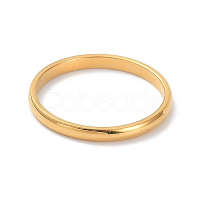 2mm Polished Plain Dome Finger Ring for Girl Women RJEW-C012-05A-G-1