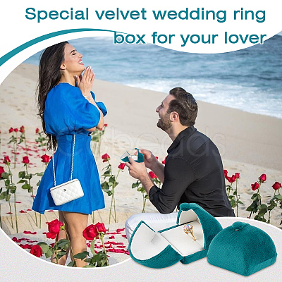 Velvet Finger Ring Package Boxes CON-WH0085-195B-1