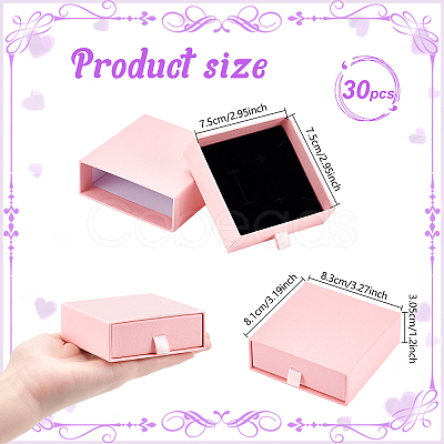 Paper Jewelry Drawer Boxes LS-CON-WH0085-203C-1