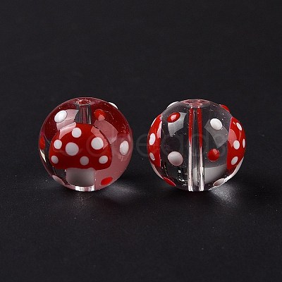 Glass with Enamel Beads LAMP-P058-01F-1