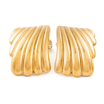 Ion Plating(IP) 304 Stainless Steel Stud Earrings for Women LS-EJEW-L272-032G-01-1