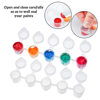 Plastic Paint Pots Strips DIY-PH0027-10-1