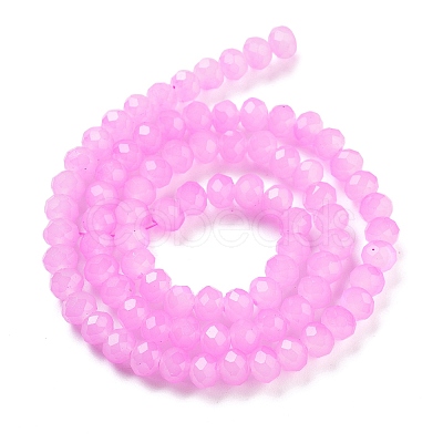 Baking Paint Imitation Jade Glass Bead Strands DGLA-A034-J6MM-A49-1