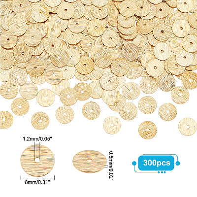 PandaHall Elite 300Pcs Brass Spacer Beads KK-PH0005-58-1