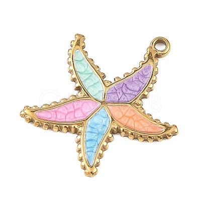 304 Stainless Steel Enamel Pendants STAS-Z186-14G-1