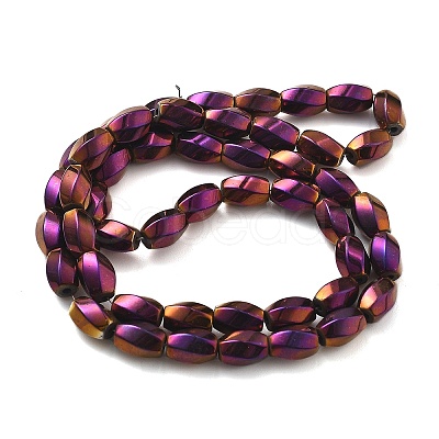 Electroplated Synthetic Magnetic Hematite Beads Strands G-P545-G01-02A-1