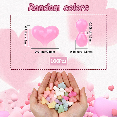 100Pcs Opaque Acrylic Beads OACR-SP0001-96-1