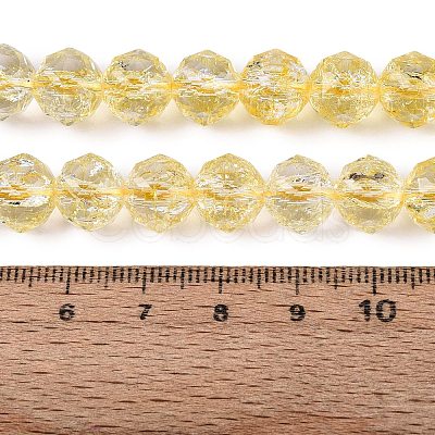 Crackle Transparent Glass Beads Strands GLAA-N063-10mm-09-1