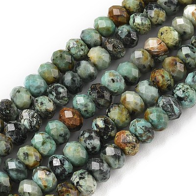 Natural African Turquoise(Jasper) Bead Strands G-D344-A08-1