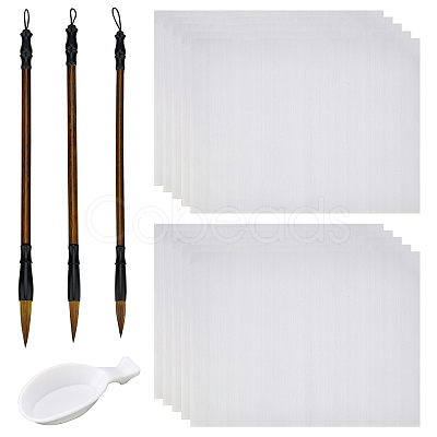 4Pcs Chinese Calligraphy Brushes Pen Kits AJEW-PH0002-93-1