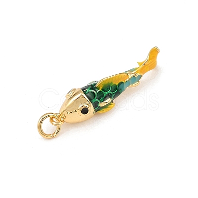 Brass Enamel Pendants KK-L255-03G-A-1
